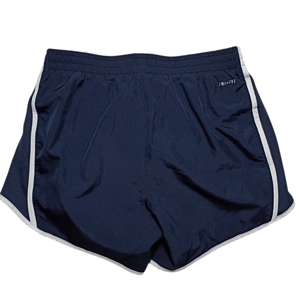 Nike Women M Dri-FIT Performance Running Shorts Blue & White M Side Mesh Comfort - Picture 3 of 14